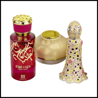 Bidun Esam Exclusive 3 piece perfume gift set Ahmed al Maghribi