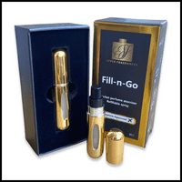 FILL-N-GO perfume atomiser spray 5ml by Super fragrances - gold