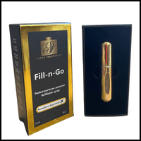 FILL-N-GO perfume atomiser spray 5ml by Super fragrances - gold