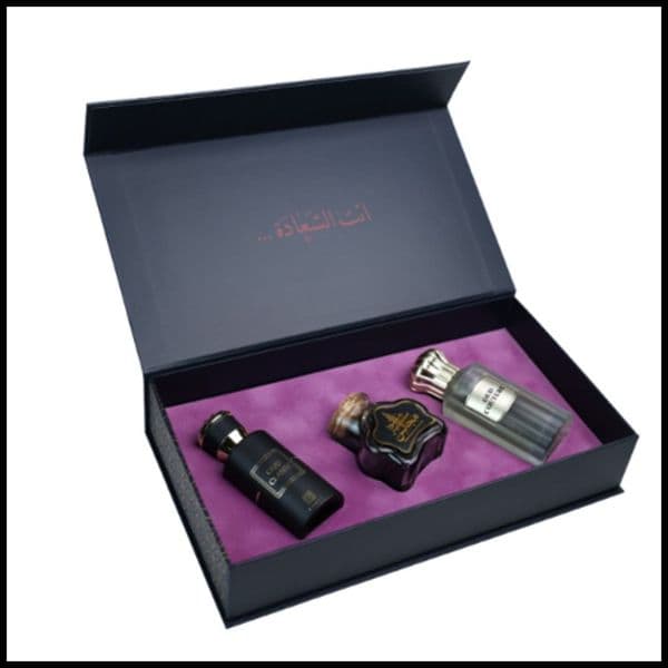 Saadah exclusive 3 piece perfume gift set for him and her By Ahmed al Maghribi